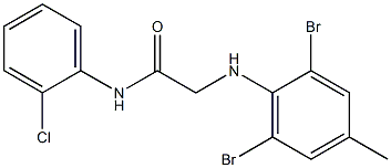 N-(2-chlorophenyl)-2-[(2,6-dibromo-4-methylphenyl)amino]acetamide Struktur