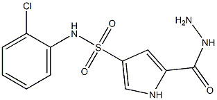 N-(2-chlorophenyl)-5-(hydrazinocarbonyl)-1H-pyrrole-3-sulfonamide Struktur