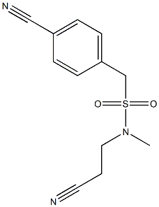 N-(2-cyanoethyl)(4-cyanophenyl)-N-methylmethanesulfonamide Struktur