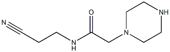 N-(2-cyanoethyl)-2-(piperazin-1-yl)acetamide Struktur