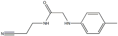 N-(2-cyanoethyl)-2-[(4-methylphenyl)amino]acetamide Struktur