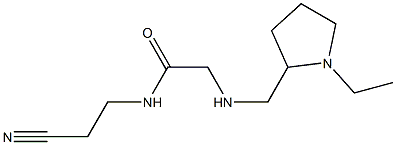 N-(2-cyanoethyl)-2-{[(1-ethylpyrrolidin-2-yl)methyl]amino}acetamide Struktur