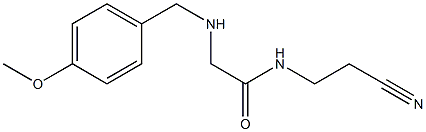 N-(2-cyanoethyl)-2-{[(4-methoxyphenyl)methyl]amino}acetamide Struktur