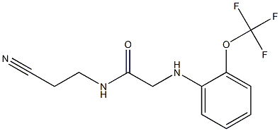 N-(2-cyanoethyl)-2-{[2-(trifluoromethoxy)phenyl]amino}acetamide Struktur