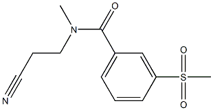 N-(2-cyanoethyl)-3-methanesulfonyl-N-methylbenzamide Struktur