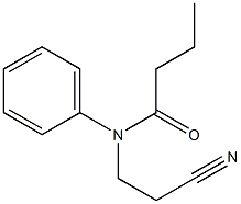 N-(2-cyanoethyl)-N-phenylbutanamide Struktur