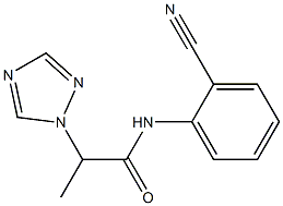 N-(2-cyanophenyl)-2-(1H-1,2,4-triazol-1-yl)propanamide Struktur