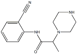 N-(2-cyanophenyl)-2-(piperazin-1-yl)propanamide Struktur