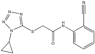 N-(2-cyanophenyl)-2-[(1-cyclopropyl-1H-1,2,3,4-tetrazol-5-yl)sulfanyl]acetamide Struktur