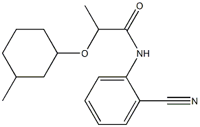 N-(2-cyanophenyl)-2-[(3-methylcyclohexyl)oxy]propanamide Struktur