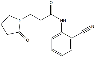 N-(2-cyanophenyl)-3-(2-oxopyrrolidin-1-yl)propanamide Struktur