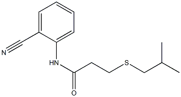 N-(2-cyanophenyl)-3-[(2-methylpropyl)sulfanyl]propanamide Struktur