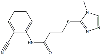 N-(2-cyanophenyl)-3-[(4-methyl-4H-1,2,4-triazol-3-yl)sulfanyl]propanamide Struktur