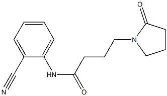 N-(2-cyanophenyl)-4-(2-oxopyrrolidin-1-yl)butanamide Struktur