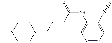 N-(2-cyanophenyl)-4-(4-methylpiperazin-1-yl)butanamide Struktur