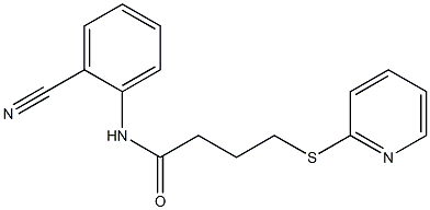 N-(2-cyanophenyl)-4-(pyridin-2-ylsulfanyl)butanamide Struktur