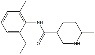 N-(2-ethyl-6-methylphenyl)-6-methylpiperidine-3-carboxamide Struktur