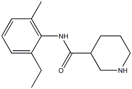 N-(2-ethyl-6-methylphenyl)piperidine-3-carboxamide Struktur