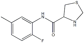 N-(2-fluoro-5-methylphenyl)-1,3-thiazolidine-4-carboxamide Struktur