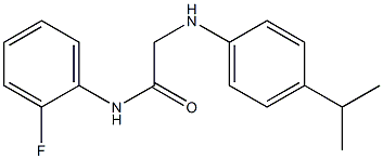 N-(2-fluorophenyl)-2-{[4-(propan-2-yl)phenyl]amino}acetamide Struktur