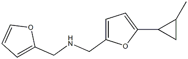 N-(2-furylmethyl)-N-{[5-(2-methylcyclopropyl)-2-furyl]methyl}amine Struktur