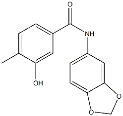 N-(2H-1,3-benzodioxol-5-yl)-3-hydroxy-4-methylbenzamide Struktur