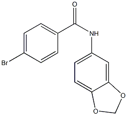 N-(2H-1,3-benzodioxol-5-yl)-4-bromobenzamide Struktur