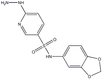 N-(2H-1,3-benzodioxol-5-yl)-6-hydrazinylpyridine-3-sulfonamide Struktur