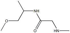 N-(2-methoxy-1-methylethyl)-2-(methylamino)acetamide Struktur