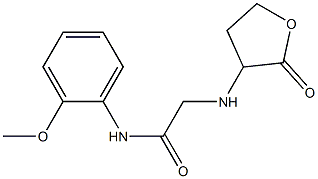 N-(2-methoxyphenyl)-2-[(2-oxooxolan-3-yl)amino]acetamide Struktur