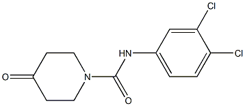 N-(3,4-dichlorophenyl)-4-oxopiperidine-1-carboxamide Struktur