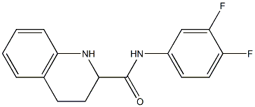 N-(3,4-difluorophenyl)-1,2,3,4-tetrahydroquinoline-2-carboxamide Struktur