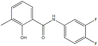 N-(3,4-difluorophenyl)-2-hydroxy-3-methylbenzamide Struktur