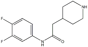 N-(3,4-difluorophenyl)-2-piperidin-4-ylacetamide Struktur