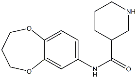 N-(3,4-dihydro-2H-1,5-benzodioxepin-7-yl)piperidine-3-carboxamide Struktur