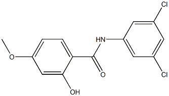 N-(3,5-dichlorophenyl)-2-hydroxy-4-methoxybenzamide Struktur