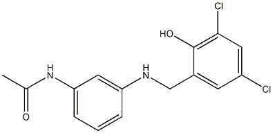 N-(3-{[(3,5-dichloro-2-hydroxyphenyl)methyl]amino}phenyl)acetamide Struktur