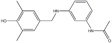 N-(3-{[(4-hydroxy-3,5-dimethylphenyl)methyl]amino}phenyl)acetamide Struktur