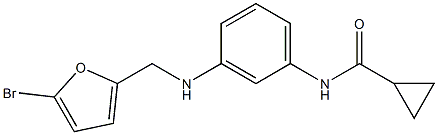 N-(3-{[(5-bromofuran-2-yl)methyl]amino}phenyl)cyclopropanecarboxamide Struktur