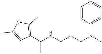 N-(3-{[1-(2,5-dimethylthiophen-3-yl)ethyl]amino}propyl)-N-methylaniline Struktur