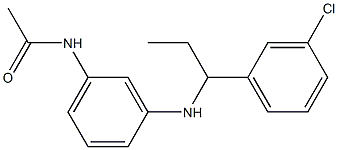 N-(3-{[1-(3-chlorophenyl)propyl]amino}phenyl)acetamide Struktur