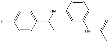 N-(3-{[1-(4-fluorophenyl)propyl]amino}phenyl)acetamide Struktur