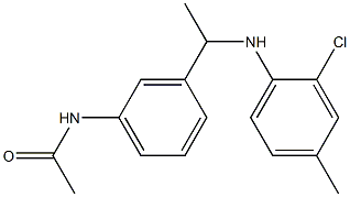 N-(3-{1-[(2-chloro-4-methylphenyl)amino]ethyl}phenyl)acetamide Struktur