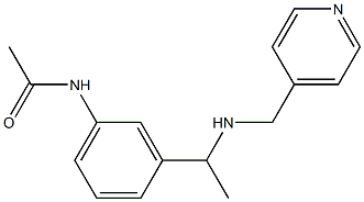 N-(3-{1-[(pyridin-4-ylmethyl)amino]ethyl}phenyl)acetamide Struktur