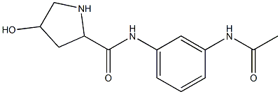 N-(3-acetamidophenyl)-4-hydroxypyrrolidine-2-carboxamide Struktur