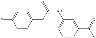 N-(3-acetylphenyl)-2-(4-fluorophenyl)acetamide Struktur