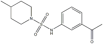 N-(3-acetylphenyl)-4-methylpiperidine-1-sulfonamide Struktur