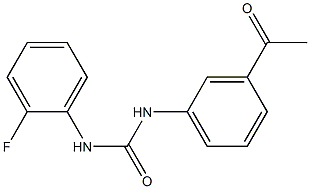 N-(3-acetylphenyl)-N'-(2-fluorophenyl)urea Struktur