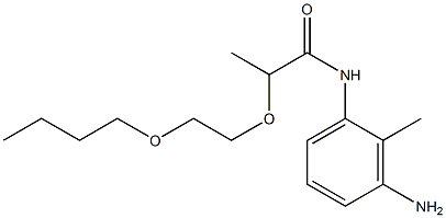 N-(3-amino-2-methylphenyl)-2-(2-butoxyethoxy)propanamide Struktur