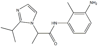 N-(3-amino-2-methylphenyl)-2-[2-(propan-2-yl)-1H-imidazol-1-yl]propanamide Struktur